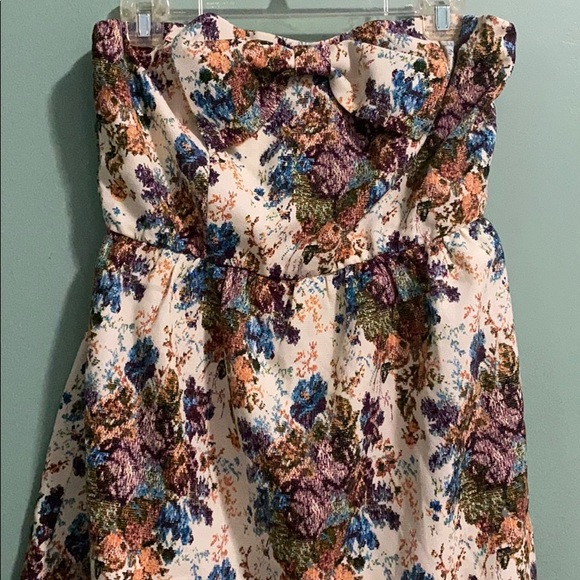 Pink Owl from ModCloth strapless floral dress - Picture 2 of 6